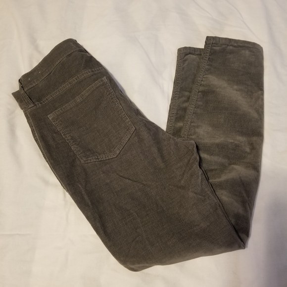 Madewell 10" High_rise Skinny 27P Color Army Green Velvet - Picture 2 of 10
